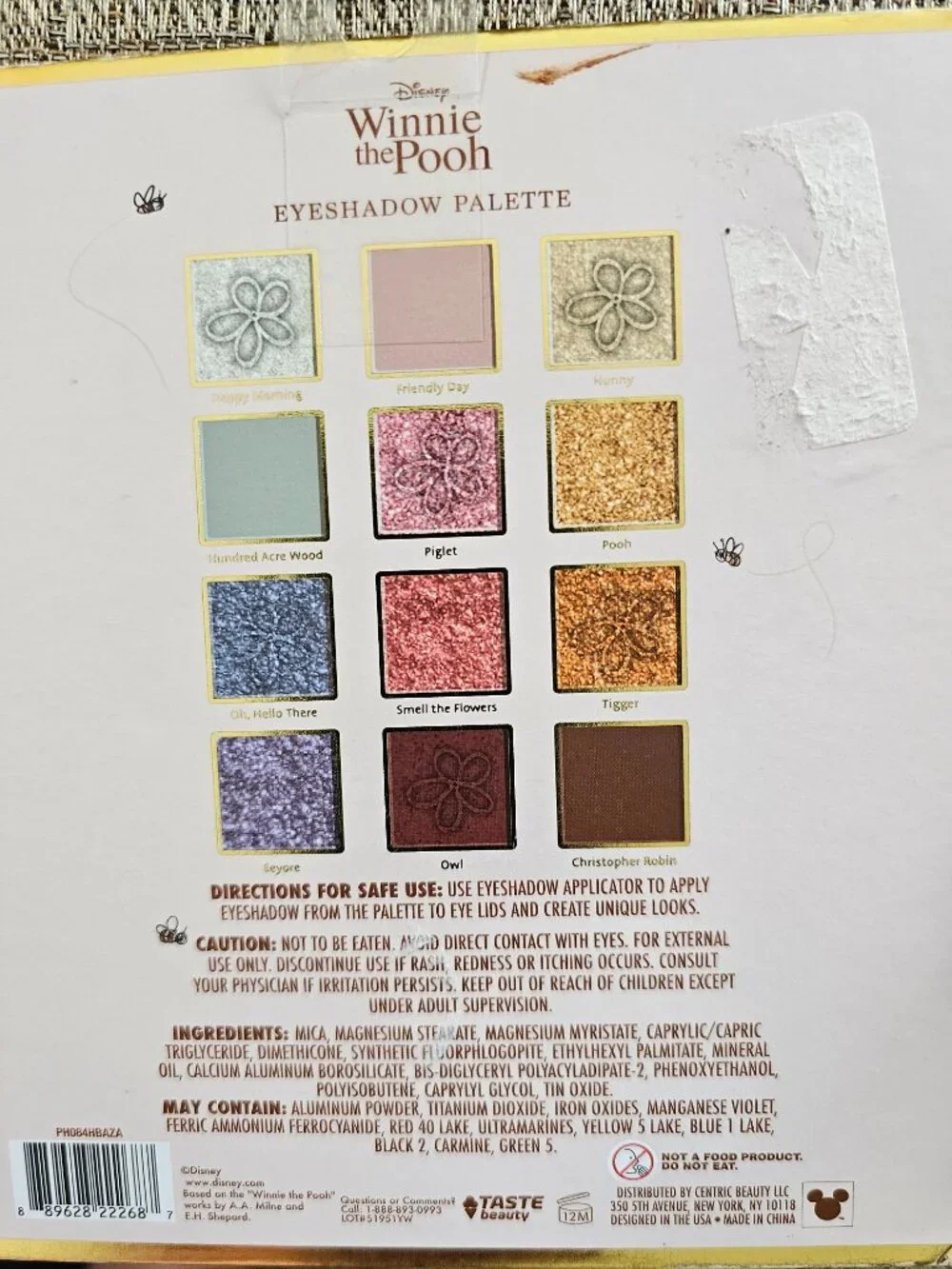 Disney Winnie the Pooh Eyeshadow Palette + 4pc Lip Balm Set NWT
